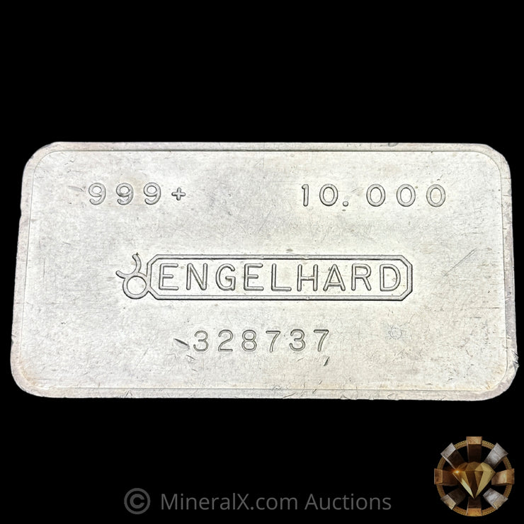 10oz Engelhard Bull Logo No Dot Variety Vintage Silver Bar