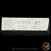 10oz Constitutional Mint Globe Hallmark Vintage Silver Bar