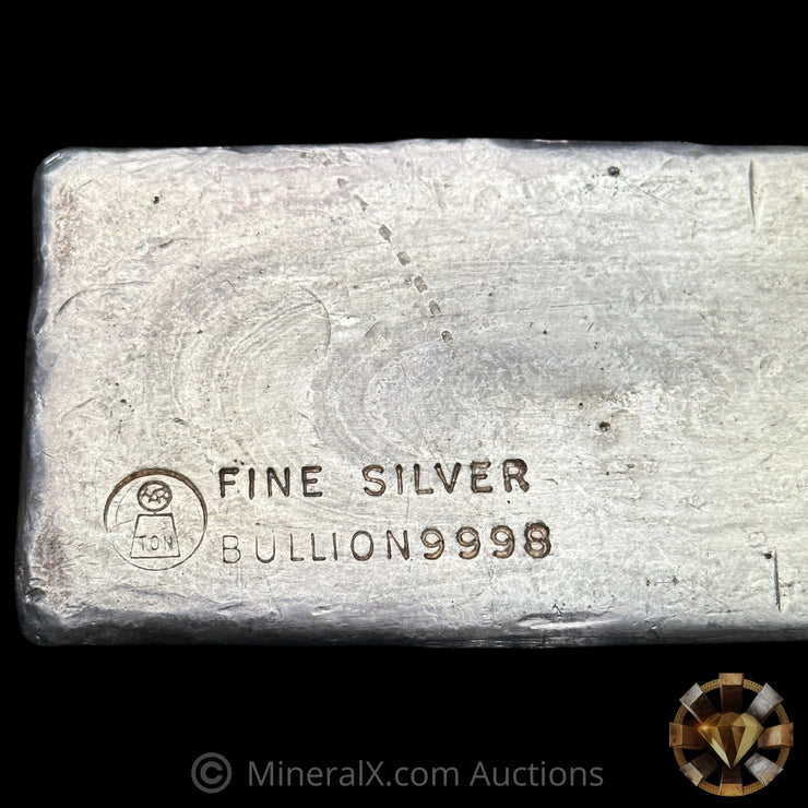 1000g (Kilo) Harrington Metallurgy Ltd Australia Vintage Silver Bar with DCL Counterstamp