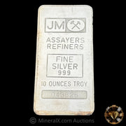 10oz Johnson Matthey JM Vintage Silver Bar with Unique Reno Nevada Engraving