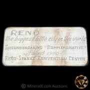 10oz Johnson Matthey JM Vintage Silver Bar with Unique Reno Nevada Engraving