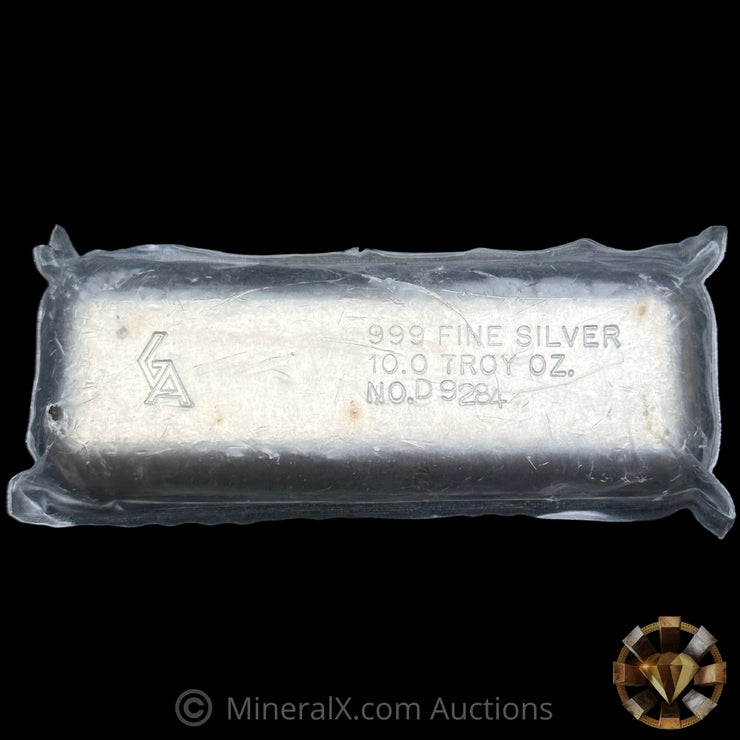 10oz Golden Analytical GA Vintage Silver Bar in Original Seal