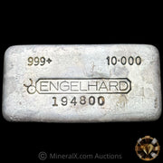 10oz Engelhard Floating Decimal Bull Logo Vintage Silver Bar