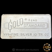 10oz Gold Standard Vintage Silver Bar