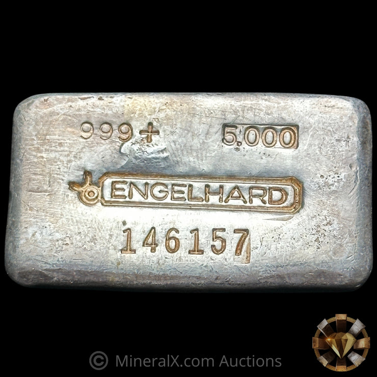 5oz Engelhard Bull Logo Vintage Silver Bar