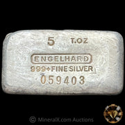 5oz Engelhard "t.oz" 0 Leading Serial Vintage Silver Bar