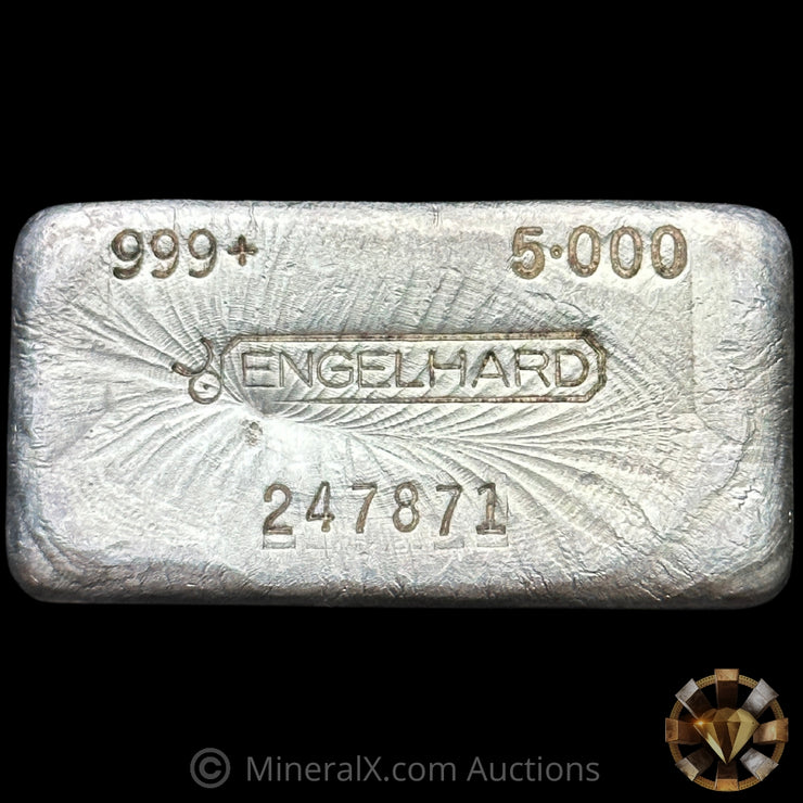 5oz Engelhard Bull Logo Vintage Silver Bar