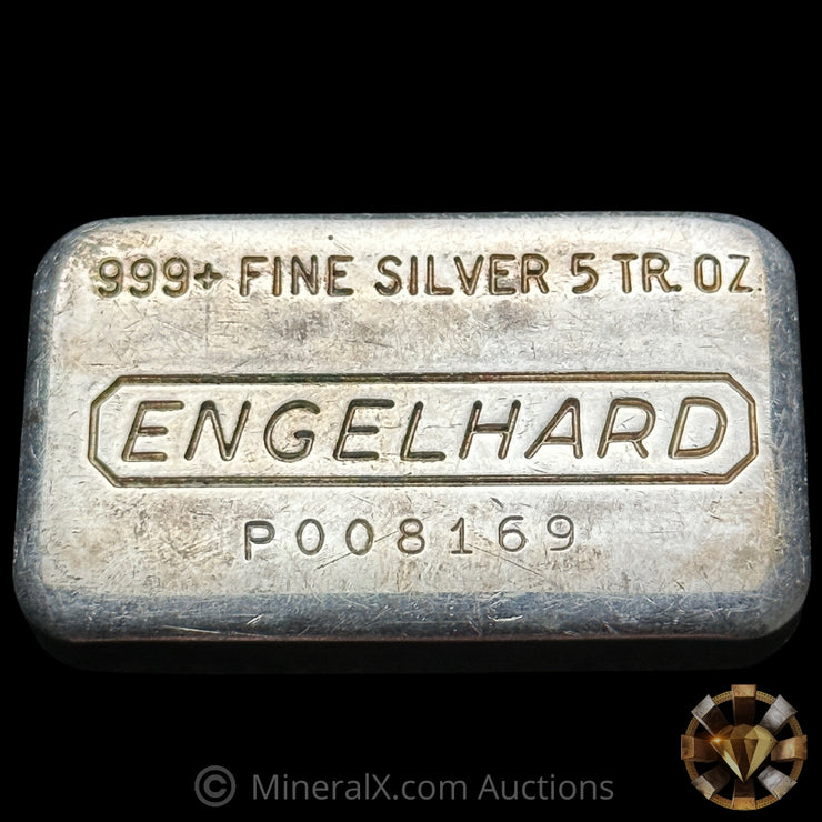 5oz Engelhard P Loaf Vintage Silver Bar