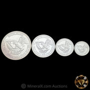 1.85oz 1985 Engelhard Prospector Vintage Silver Coin Set (1oz,1/2oz,1/4oz,1/10oz)