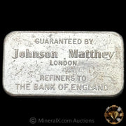 100g National Bank of Commerce Johnson Matthey London Vintage Silver Bar