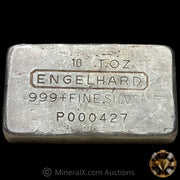 10oz Engelhard "T.OZ" 6th Series Vintage Silver Bar with Low Serial Number