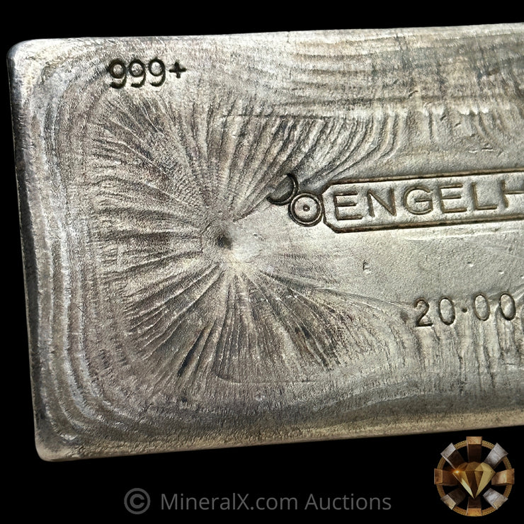 20oz Engelhard Bull Logo Vintage Silver Bar