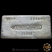 20oz Engelhard Bull Logo Vintage Silver Bar