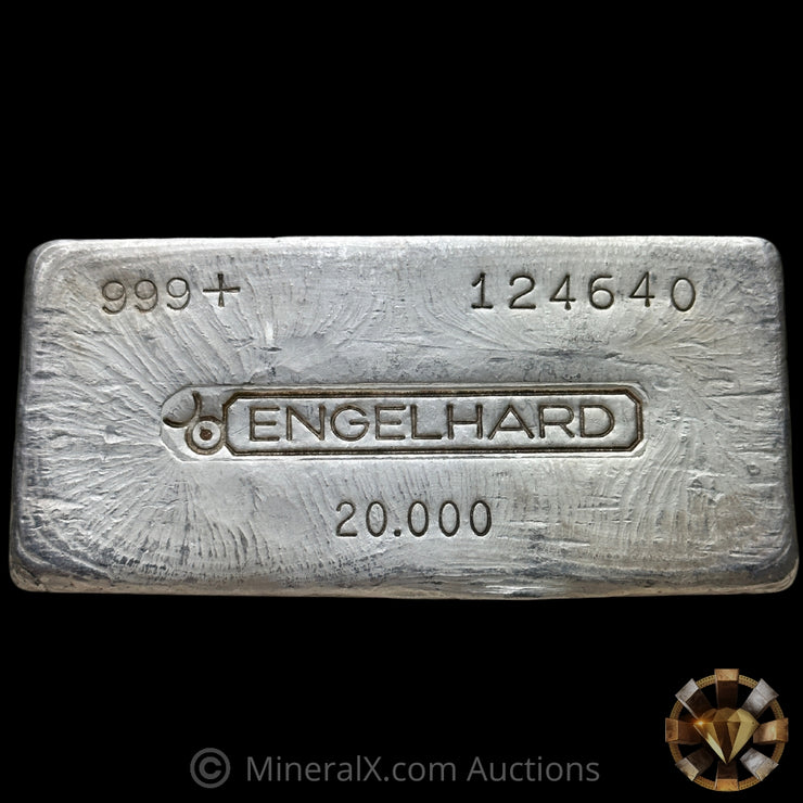 20oz Engelhard Bull Logo Vintage Silver Bar