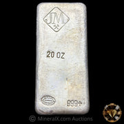 20oz Johnson Matthey JM Vintage Silver Bar