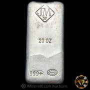 20oz Johnson Matthey JM Vintage Silver Bar