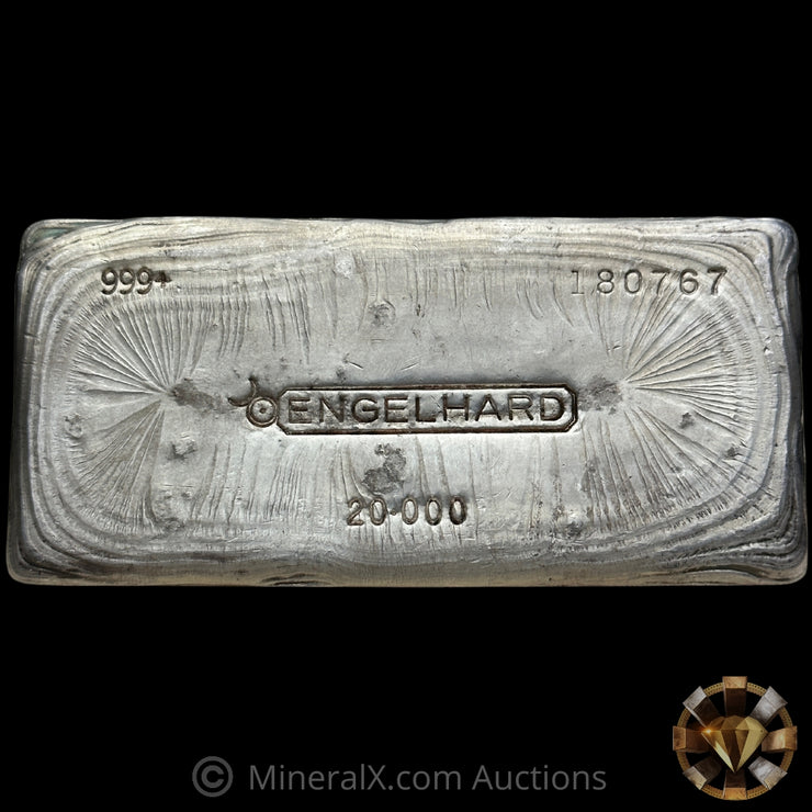 20oz Engelhard Bull Logo Vintage Silver Bar