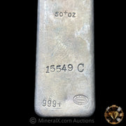 50oz Johnson Matthey JM C Series Vintage Silver Bar