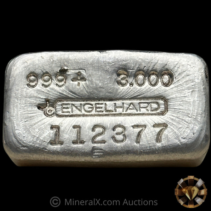 3oz Engelhard Bull Logo Vintage Silver Bar