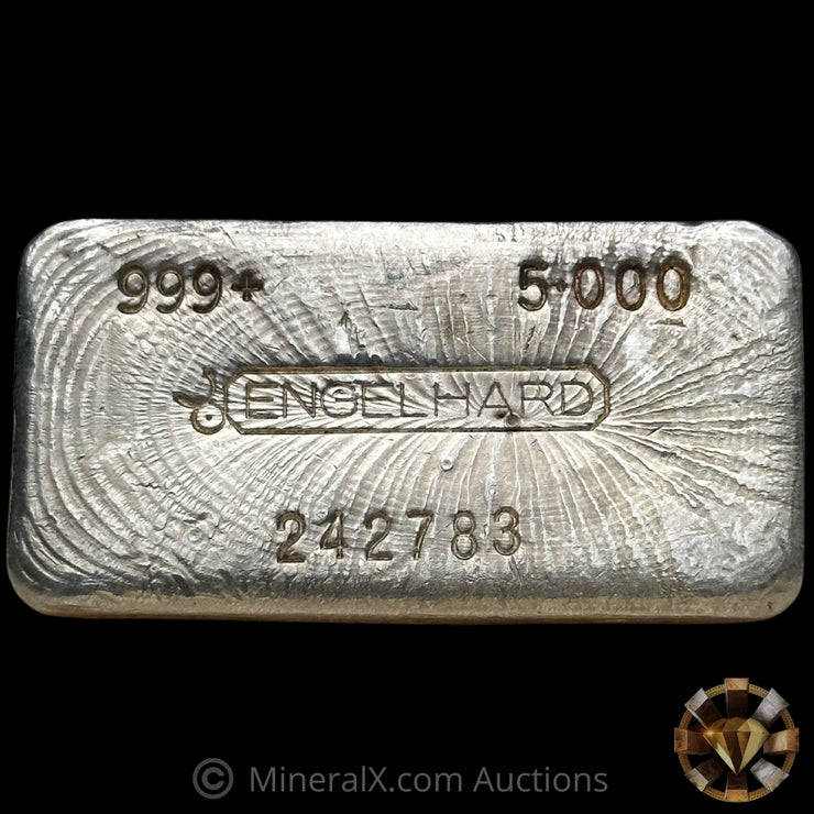 5oz Engelhard Bull Logo Vintage Silver Bar