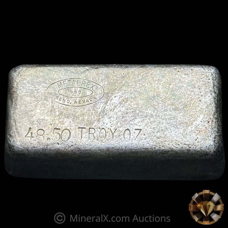 48.50oz Metalrex Reno Nevada Vintage Silver Bar