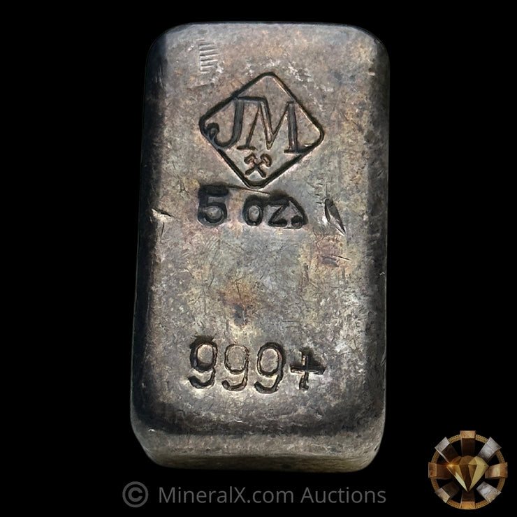 5oz Johnson Matthey JM Vintage Silver Bar