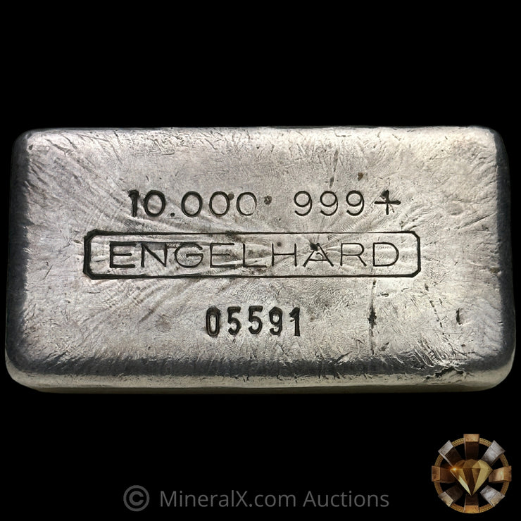 10oz Engelhard 3rd Series 0-Leading 5 Digit Vintage Silver Bar