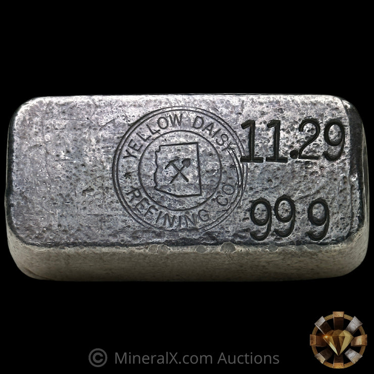 11.29oz Yellow Daisy Vintage Silver Bar