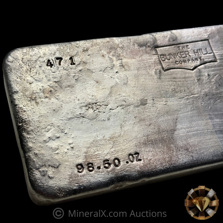 98.50oz The Bunker Hill Company Vintage Silver Bar