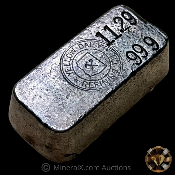 11.29oz Yellow Daisy Vintage Silver Bar