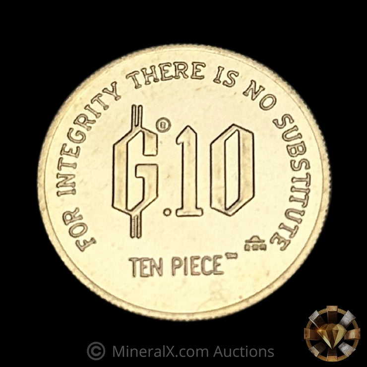 1/10th Gold Standard Corporation Elizabeth Currier "Ten Piece" Vintage Gold Coin