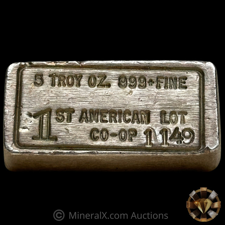 5oz 1st American CO-OP Vintage Silver Bar