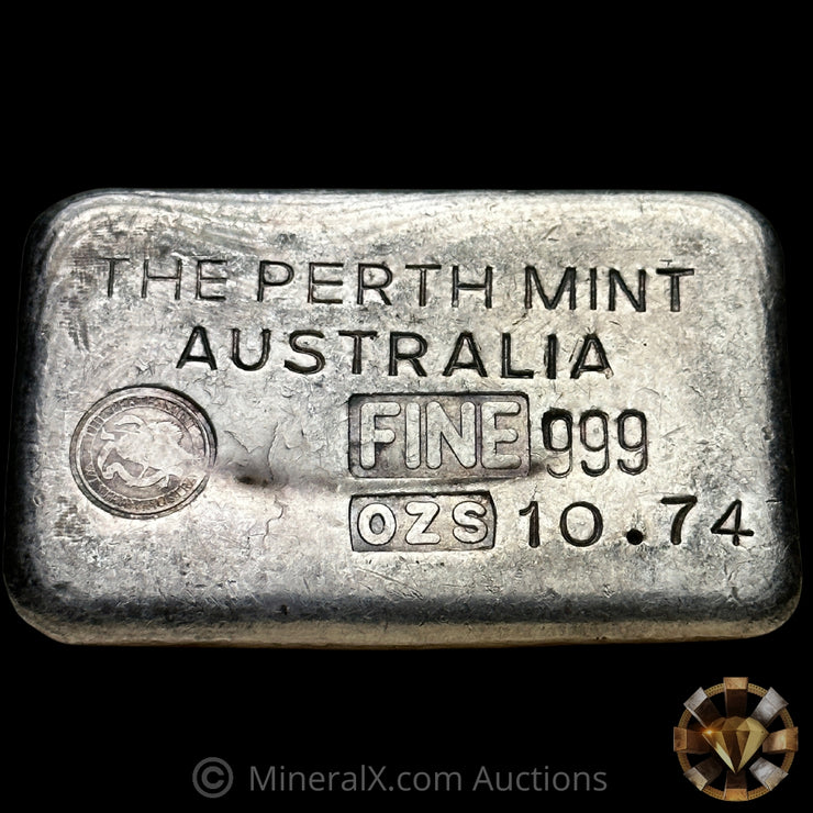 10.74oz The Perth Mint Australia Vintage Silver Bar