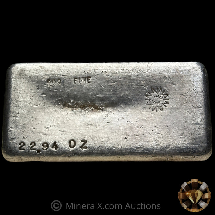 22.94oz Alexander Westerfall Aztec Sun Vintage Silver Bar