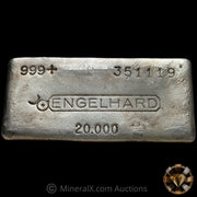 20oz Engelhard Linen Back Vintage Silver Bar