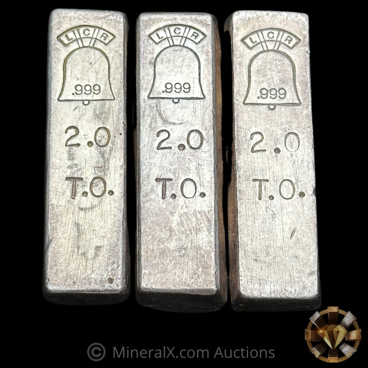x3 2oz LCR Vintage Silver Bars