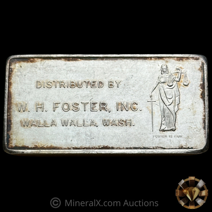 3oz 1968 W H Foster Vintage Silver Bar