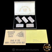 x5 3oz 1968 W H Foster From Out West Vintage Silver Bar Set with Original Box & Paperwork