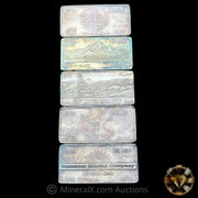 x5 3oz W H Foster "From Out West" Vintage Silver Bar Set