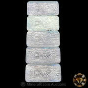 x5 3oz W H Foster "From Out West" Vintage Silver Bar Set