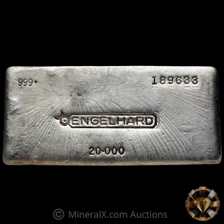 20oz Engelhard Bull Logo Vintage Silver Bar