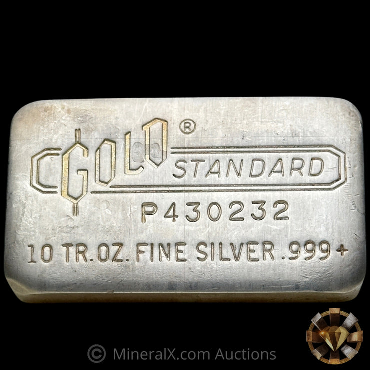 10oz Engelhard Gold Standard 11th Series Reverse Weight/Purity Stamp Variety Vintage Silver Bar