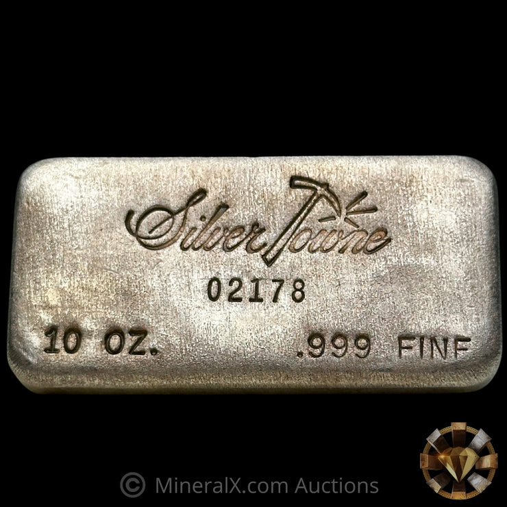 10oz Silvertowne Gridback Vintage Silver Bar