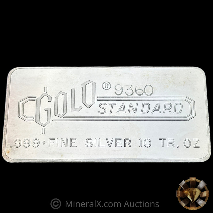 10oz Gold Standard Vintage Silver Bar