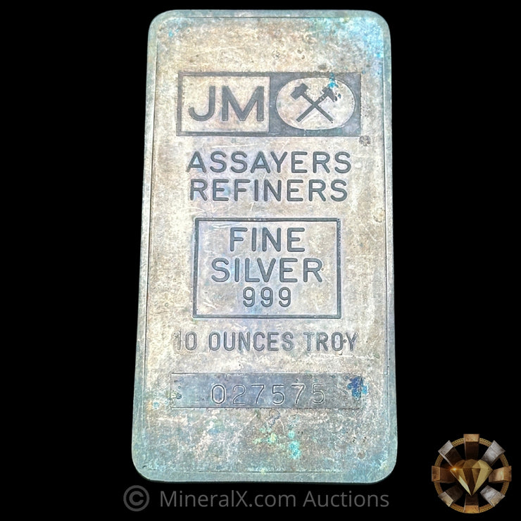 10oz Johnson Matthey JM Vintage Silver Bar