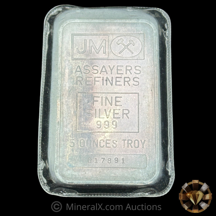 5oz Johnson Matthey JM Vintage Silver Bar