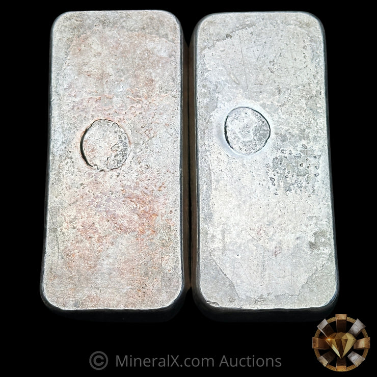 x2 Kilo Johnson Matthey JM Sequential Vintage Silver Bars