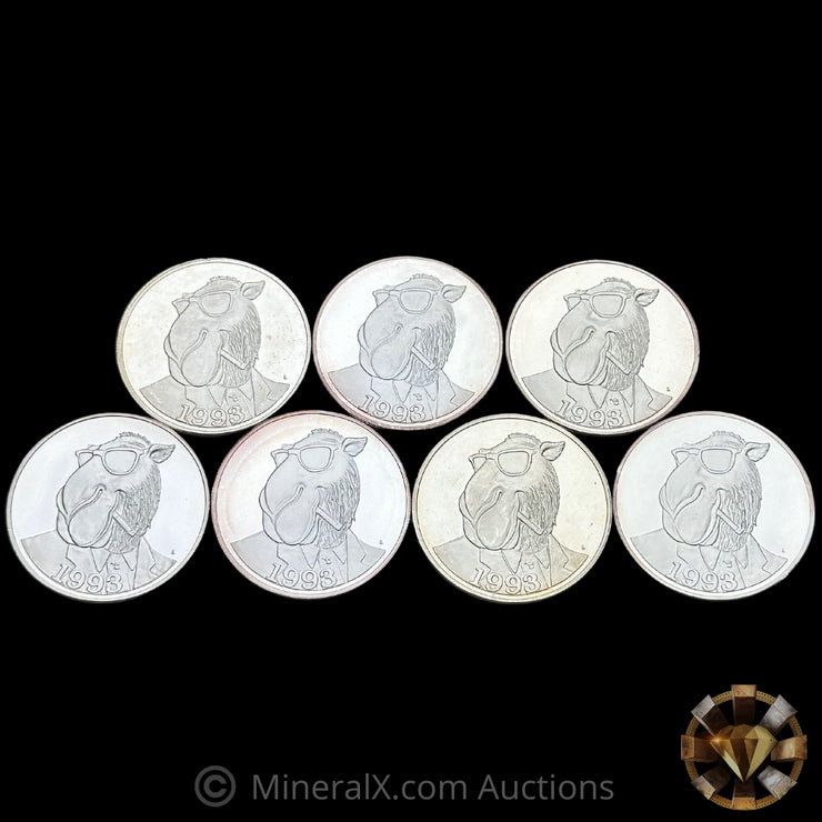 x7 1oz Camel Vintage Silver Coins