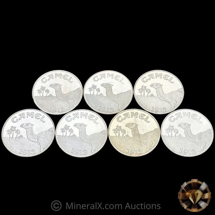 x7 1oz Camel Vintage Silver Coins