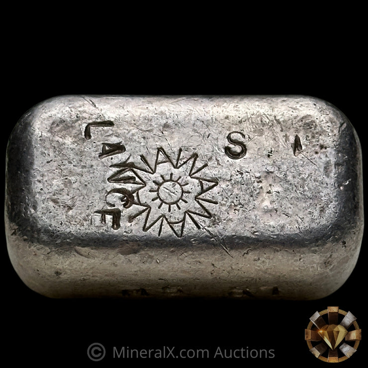 5.50oz Alexander Westerfall AW Aztec Sun Vintage Silver Bar With Personalization Stampings